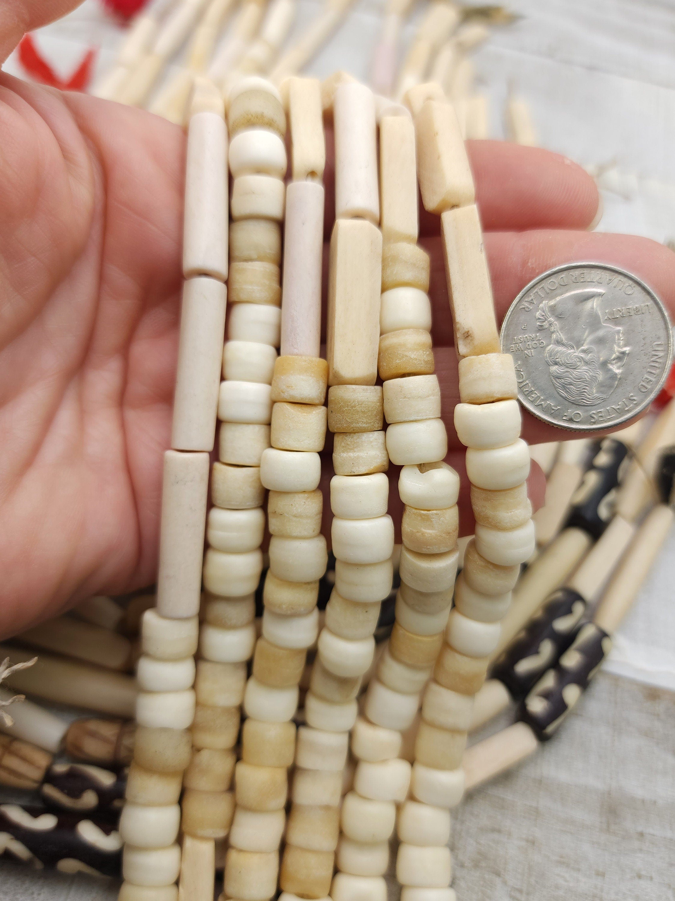 Variety Of Genuine Bone Beads Without Animal Suffering, Option To Choose, Jewelry Supplies, Hand Carbed Bone Beads, Tribal, Ethnic, Organic.