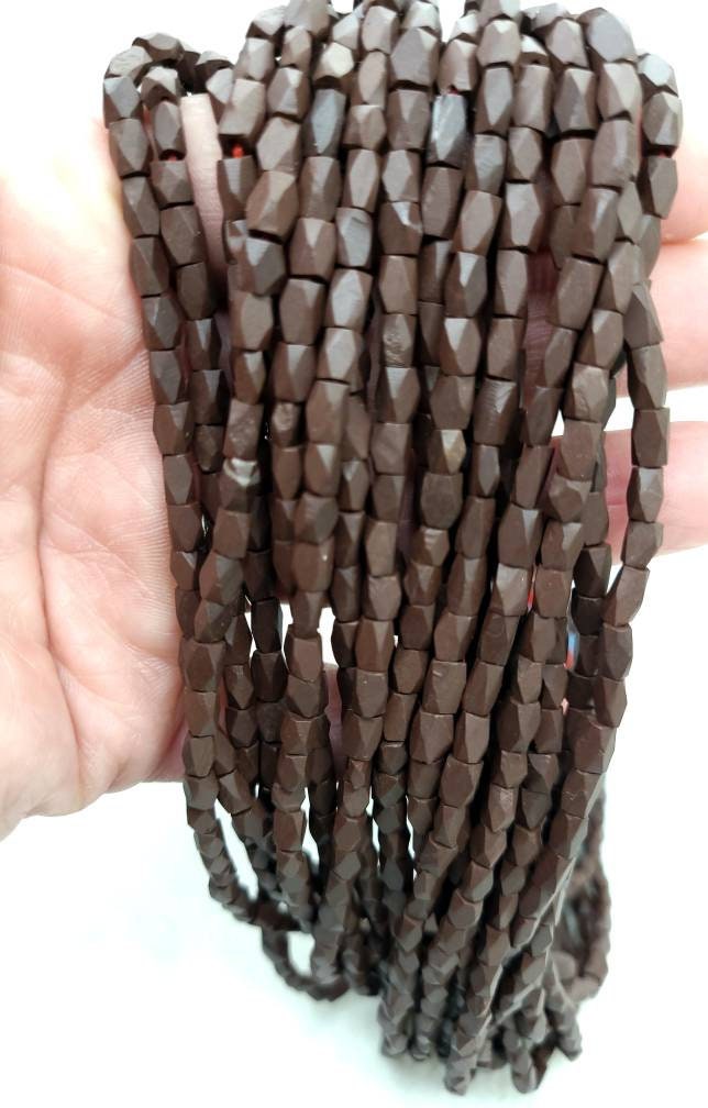 Jade Afghani 4-5mm / Genuine Faceted Natural Stone Heishi Beads From Afghanistan Full Strand15 "Inch / Jewelry Supplies.