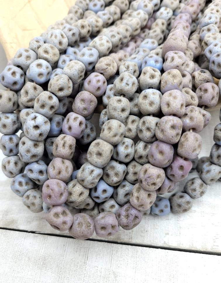 Beautiful Beads Designed By My Inspiration With Rustic Accent 15 Beads 10-11 × 10-11mm / Lampwork Beads / Indonesian / Thailand/JewelrySupp.
