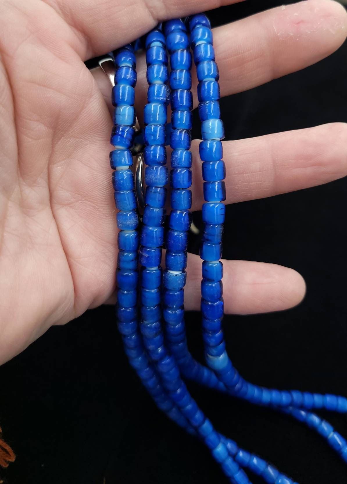 Beautiful Handmade White Heart Glass Beads Strand 10 "Long 5-6mmx6mm Choose Color Option / Jewelry Supplies/ Venetians 80's/ Lampwork.
