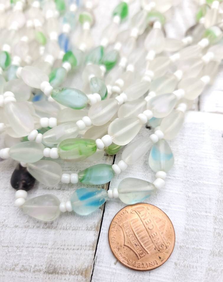 Beautiful Glass Beads From AfghanistanStrand 15-17 "10 x 8mm/Jewelry Supplies / Egyptian Style Beads/Choose Option.
