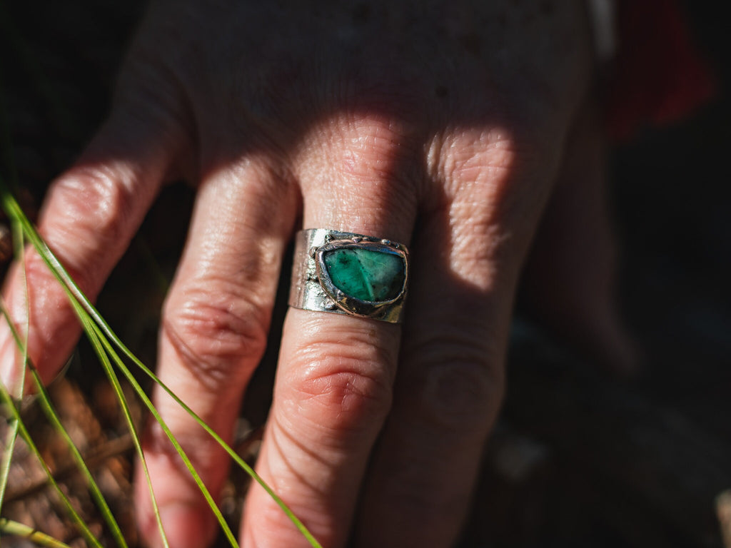 Ring 925 authentic silver emerald engagement ring marriage reticulated ring 925