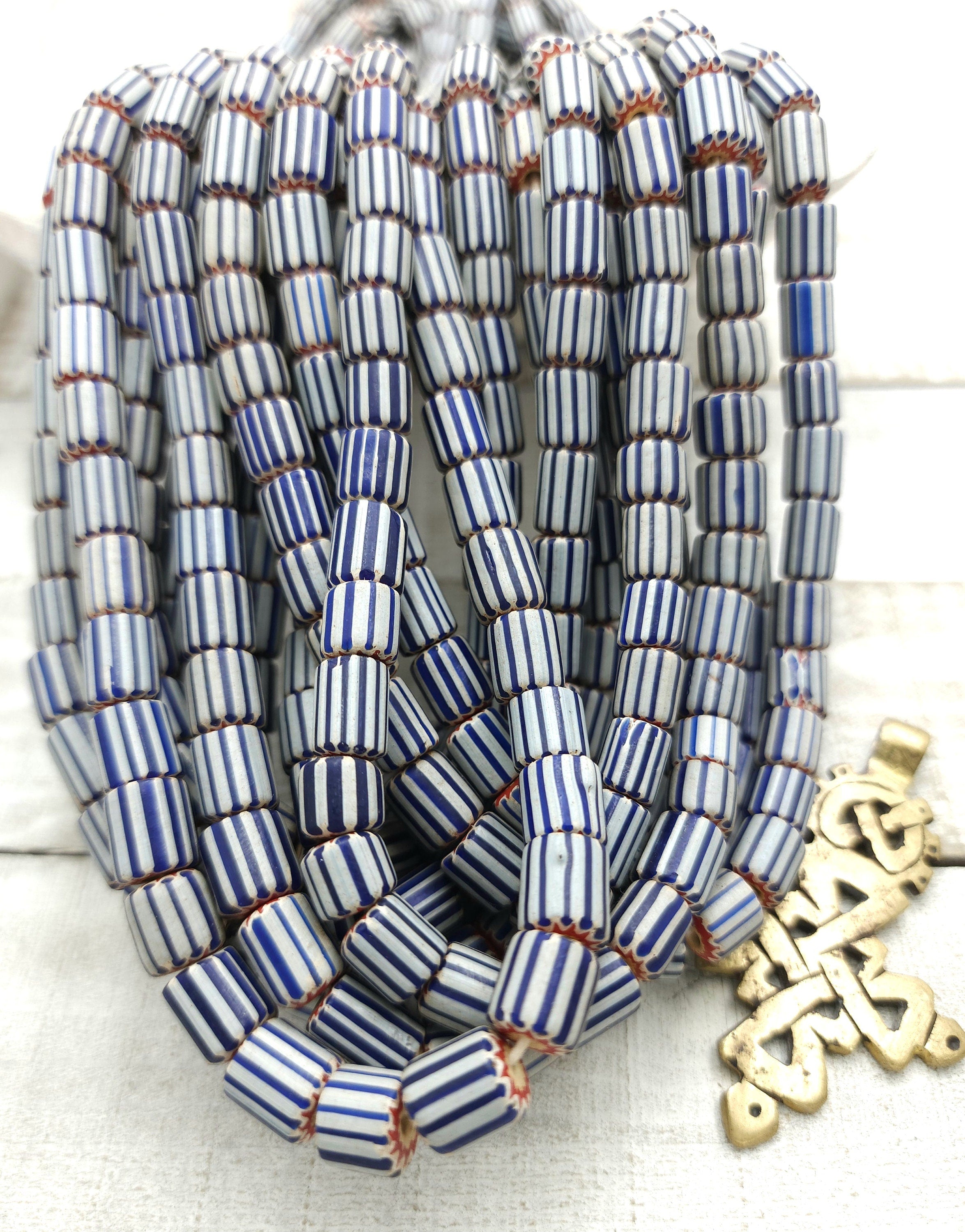 Chevron Beads Multilayer Java Indonesia, 7-11mm x 7-11mm Full Strand 20-21" Inches 58-60, Vintage, Native American,  Jewelry Supplies.