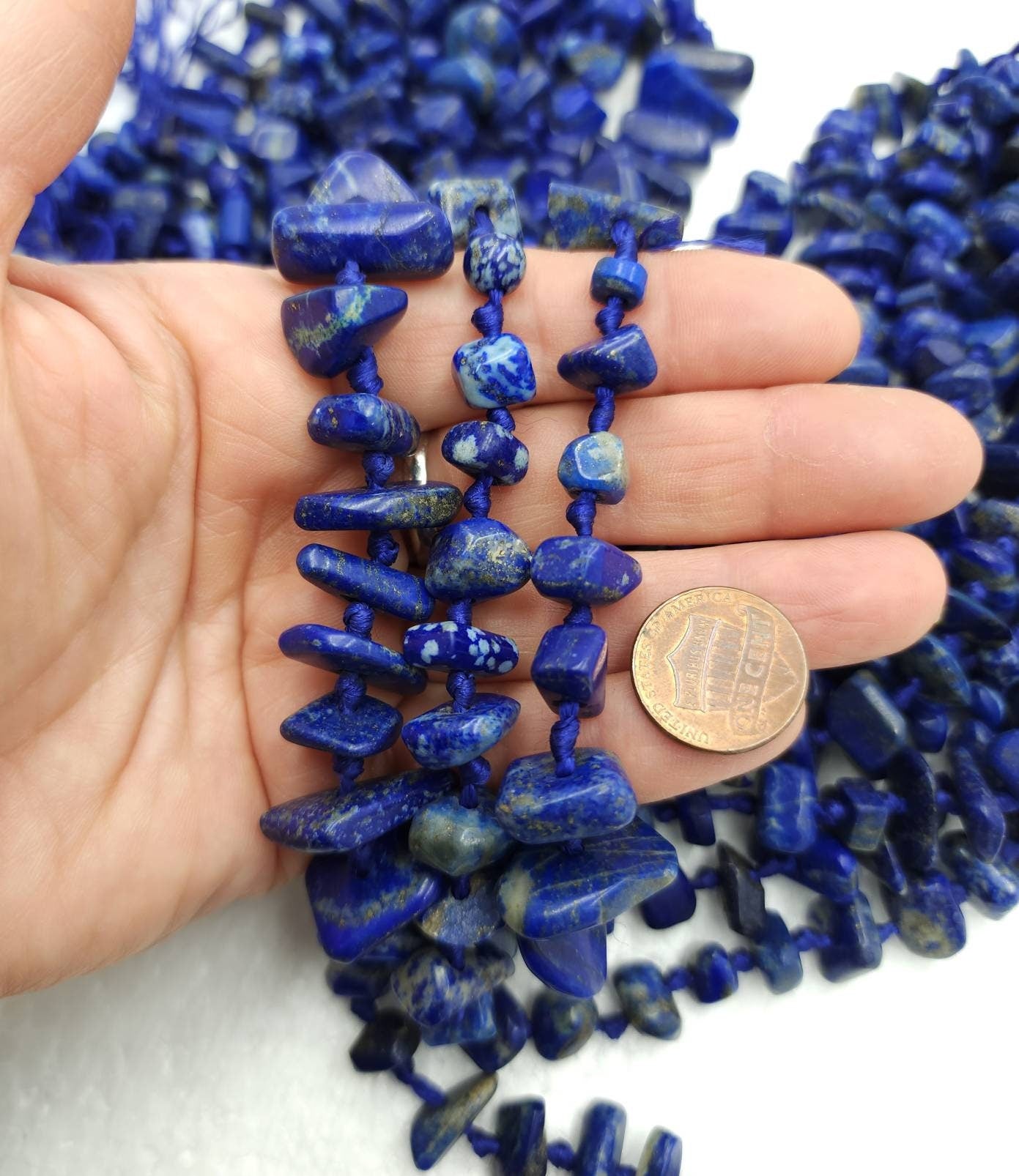 40-46 Chunk Afghani Lapis Lazuli Strand 15-16" 6-15x8-20mm Genuine Lapis Lazuli Stone / Healing Stones / Natural Beads / Jewelry Supplies.