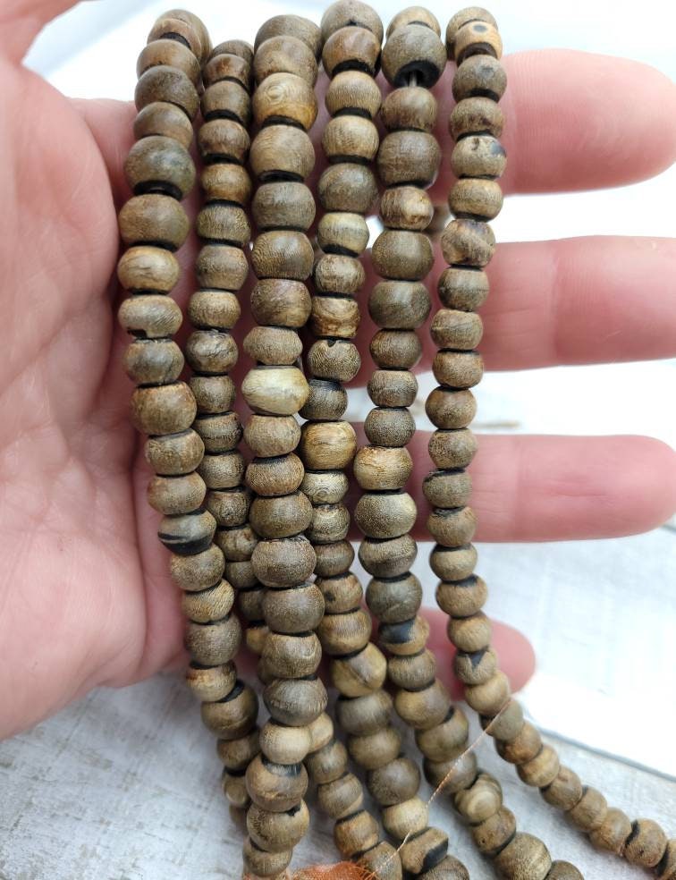 Buffalo Horn Bone Beads  / Round Spacer Genuine  Water Buffalo  Horn  Beads / Carved Beads / Native American / African / Jewelry  Supplies