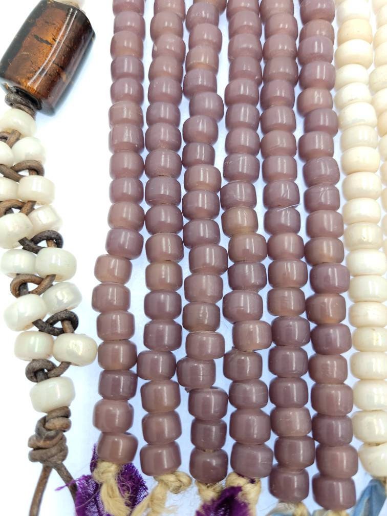 Beautiful High Quality 6x9mm Pony Beads Choose Champagne Beige-Pale Pink-Purple Opal 8" Strand, Jewelry Supplies, Tribal, Navajo, Etnico.
