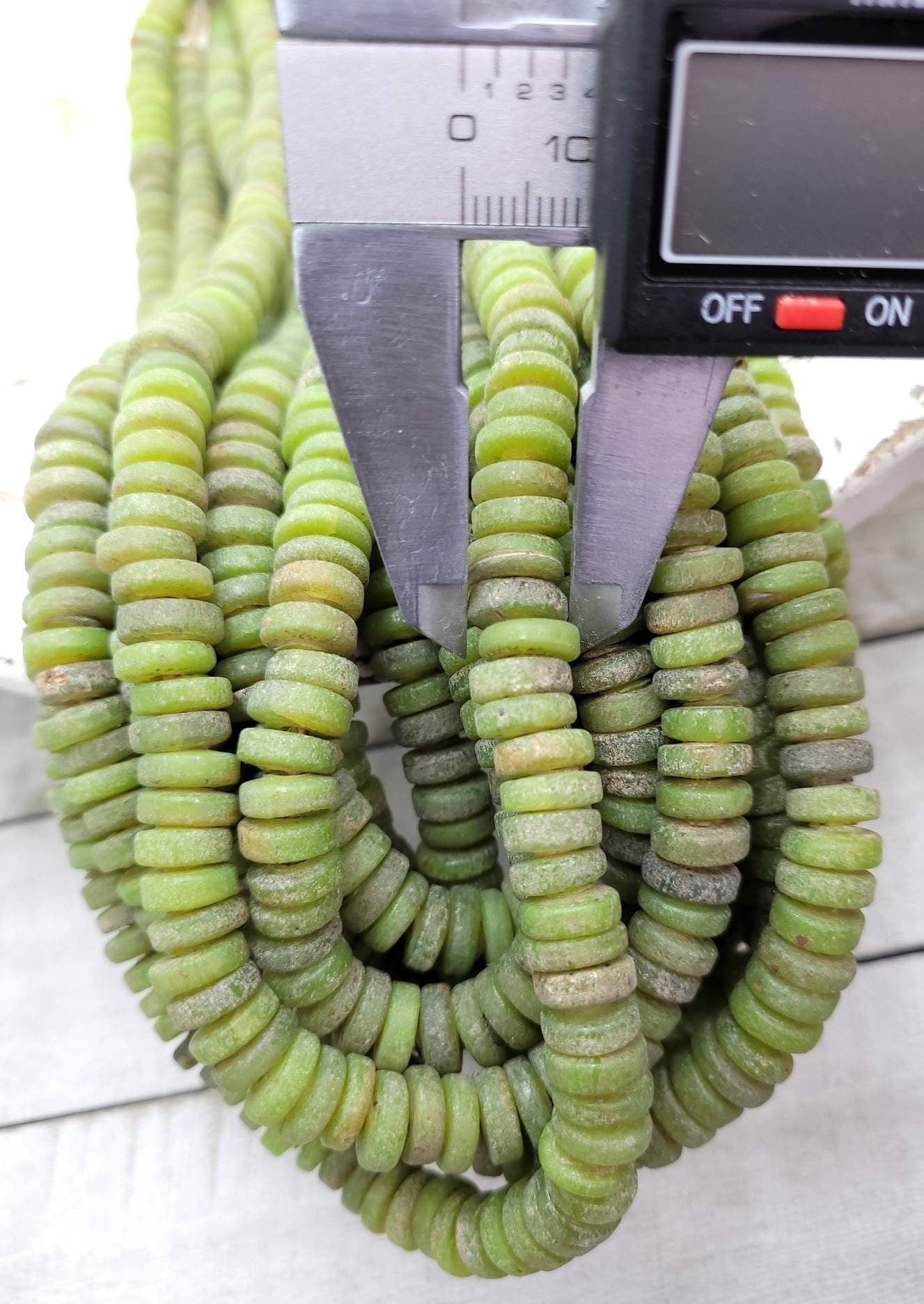 Beautiful Beads With Rustic Accent 10mm Strand 10" Long/ Indonesian / Java / Thailand / Jewelry Supplies.