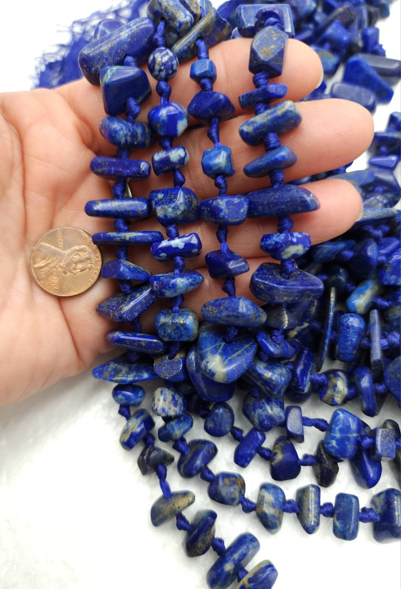 40-46 Chunk Afghani Lapis Lazuli Strand 15-16" 6-15x8-20mm Genuine Lapis Lazuli Stone / Healing Stones / Natural Beads / Jewelry Supplies.