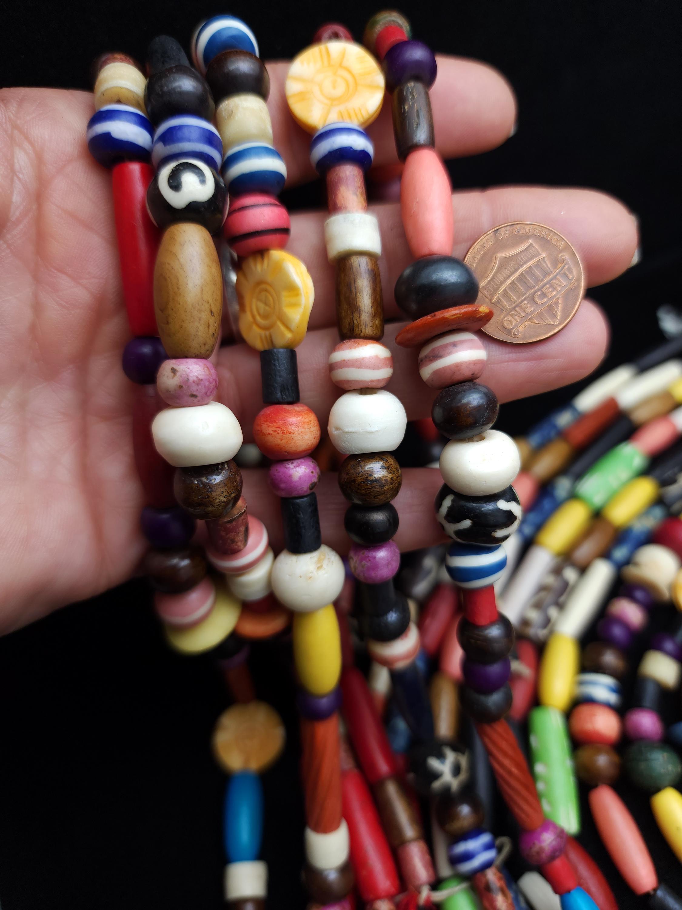 Great Mix Of Buffalo Bone Dyed Beads, Great Variety to create Jewelry, Jewelry Making Supplies, Option To Choose, Fun Beads.