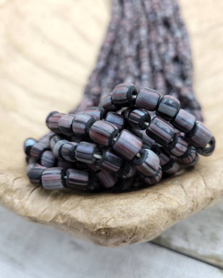 Beautiful Glass Beads Handmade From Thailand 5-8mm x 5-6mm / Strand 10 "Or 22" / Jewelry Supplies./ Indonesian Lampwork Beads/Java.