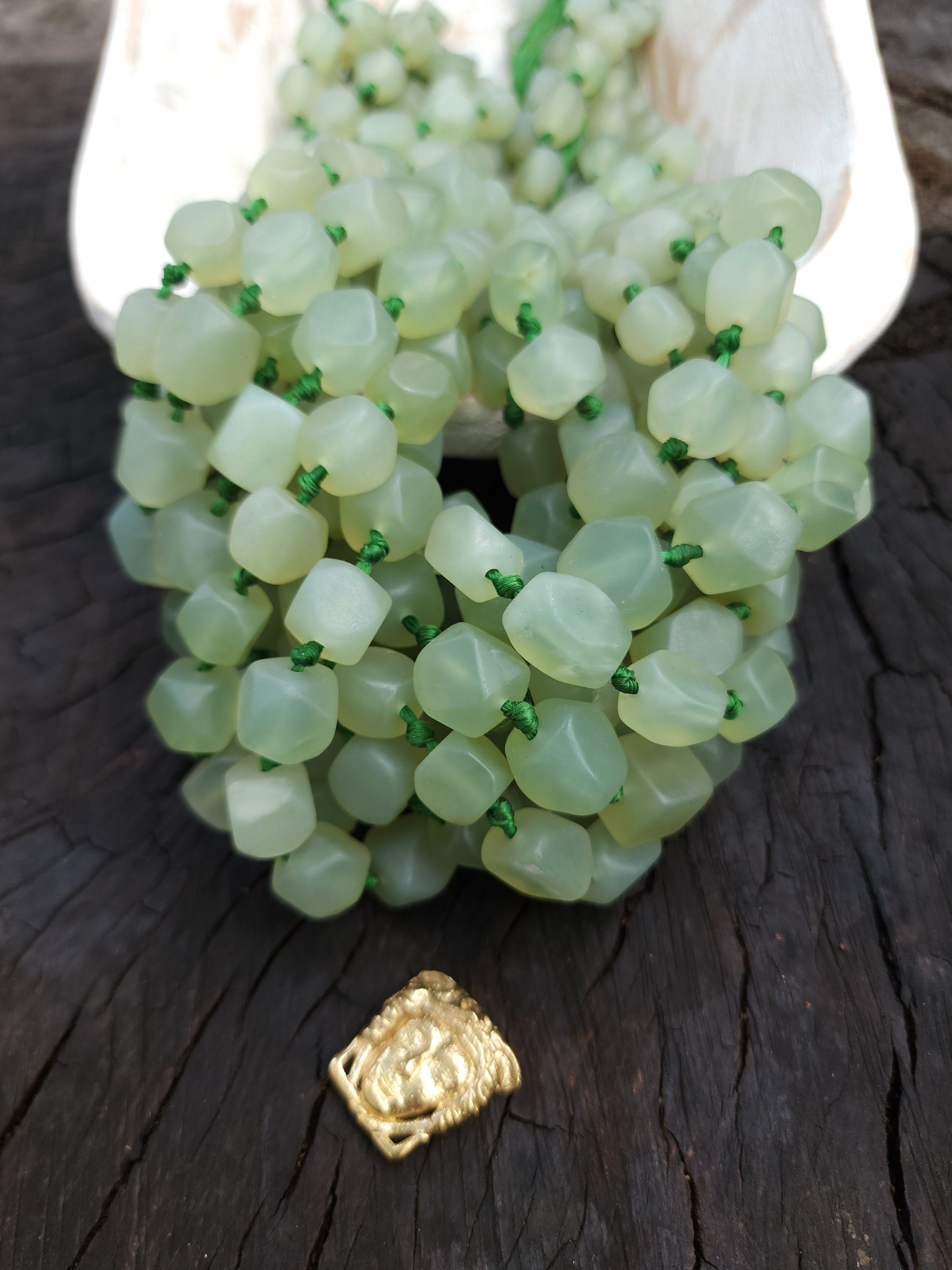 Jade Natural Stone Beads Of Afghanistan, Healing Stones, Full Strand 19-20" 9-15mm ×8-13mm, Jewelry Supplies