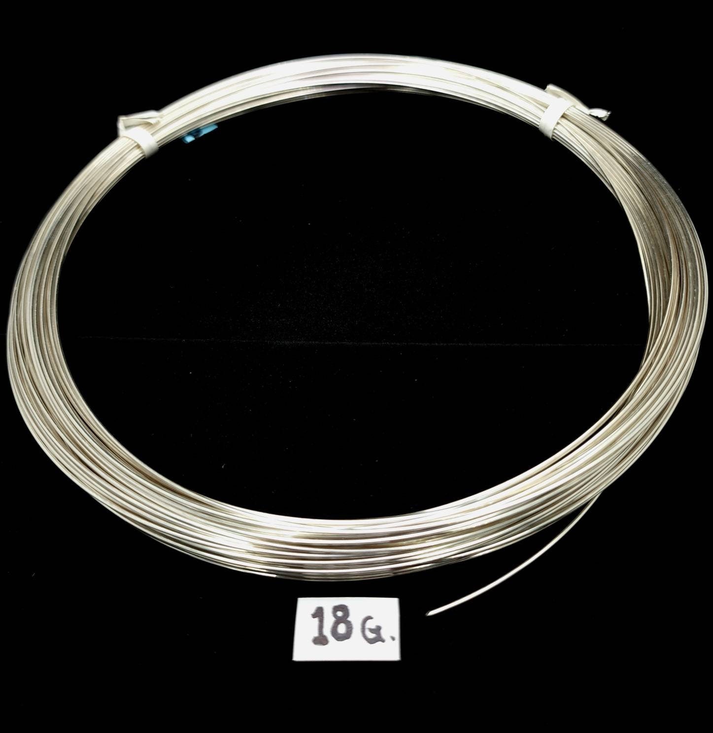 925 Sterling Silver Round Wire / Soft Dead 18 Gauge / Price is for 3 Feet or 6 Feet Handmade / Jewelry Making Supplies