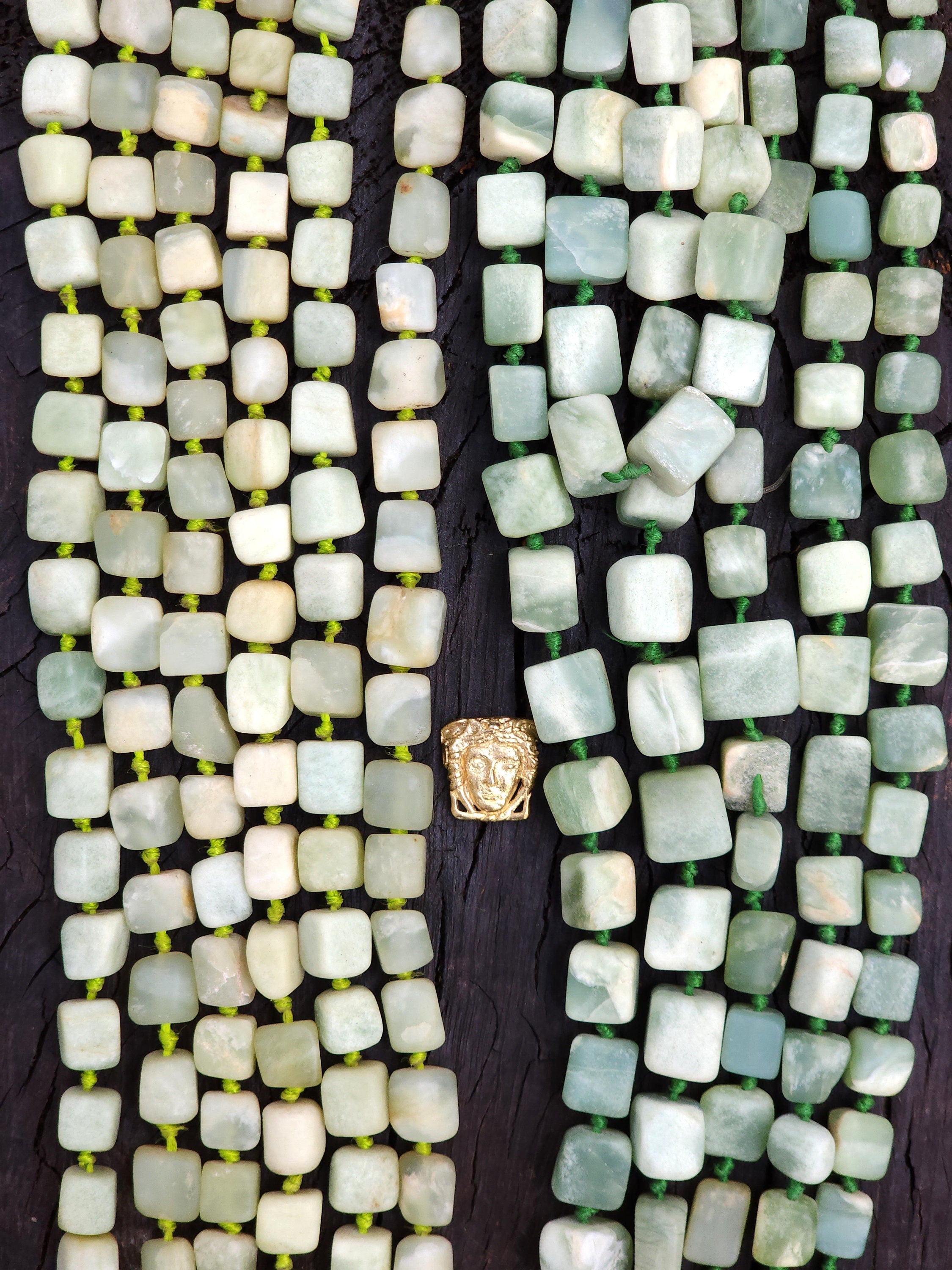 Natural Stone Beads (Jade) Of Afghanistan, Healing Stones (Jade), Option To Choose Green Or Lemon Green Full Strand 20-21", Jewelry Supplies