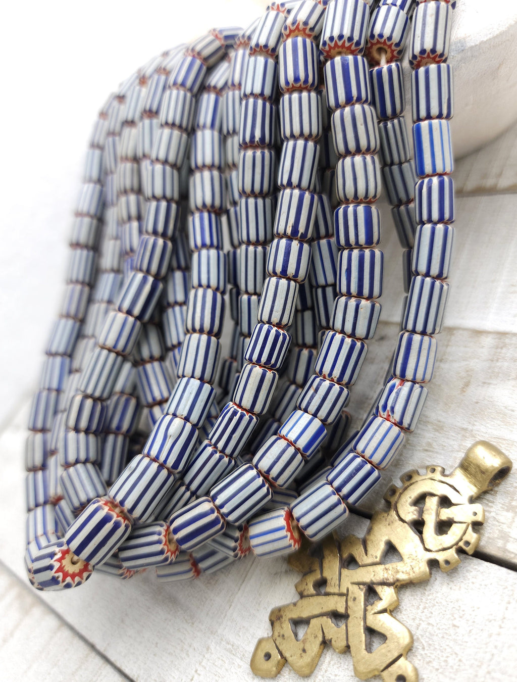 Chevron Beads Multilayer Java Indonesia, 7-11mm x 7-11mm Full Strand 20-21" Inches 58-60, Vintage, Native American,  Jewelry Supplies.