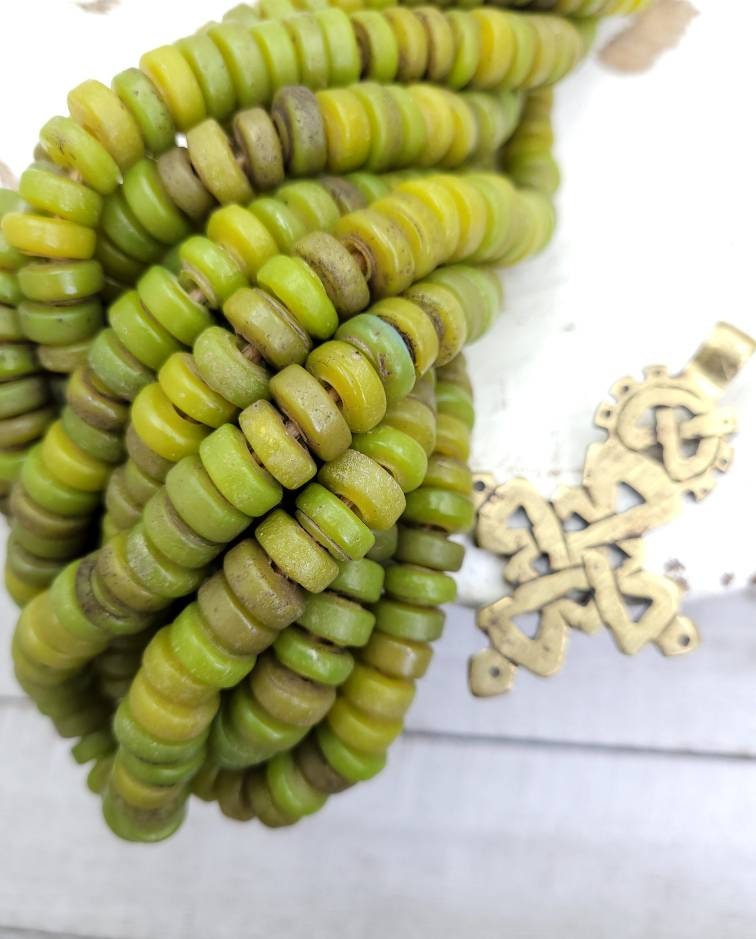 Hermosas cuentas con acento rústico de 11-12 mm de hilo de 10" de largo/indonesio/java/tailandia/suministros de joyería.