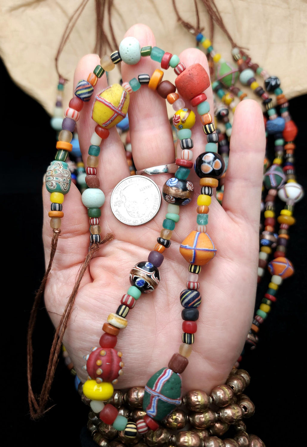 Large Variety of Funny Indonesian Beads and Colorful Beads, Full Strand 17-18" 6-25mm, Jewelry Making Supplies, Java, Indonesia, Thai Beads.