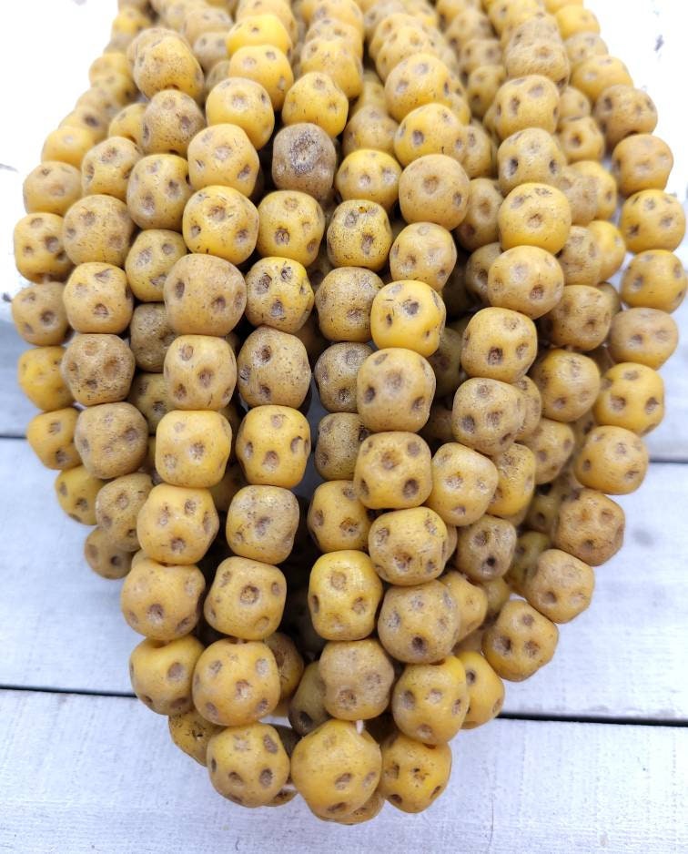 What A Beautiful Beads Designed By My Inspiration With Rustic Accent 15 Beads 10-11 × 10-11mm / Lampwork Beads / Indonesian / Thailand.