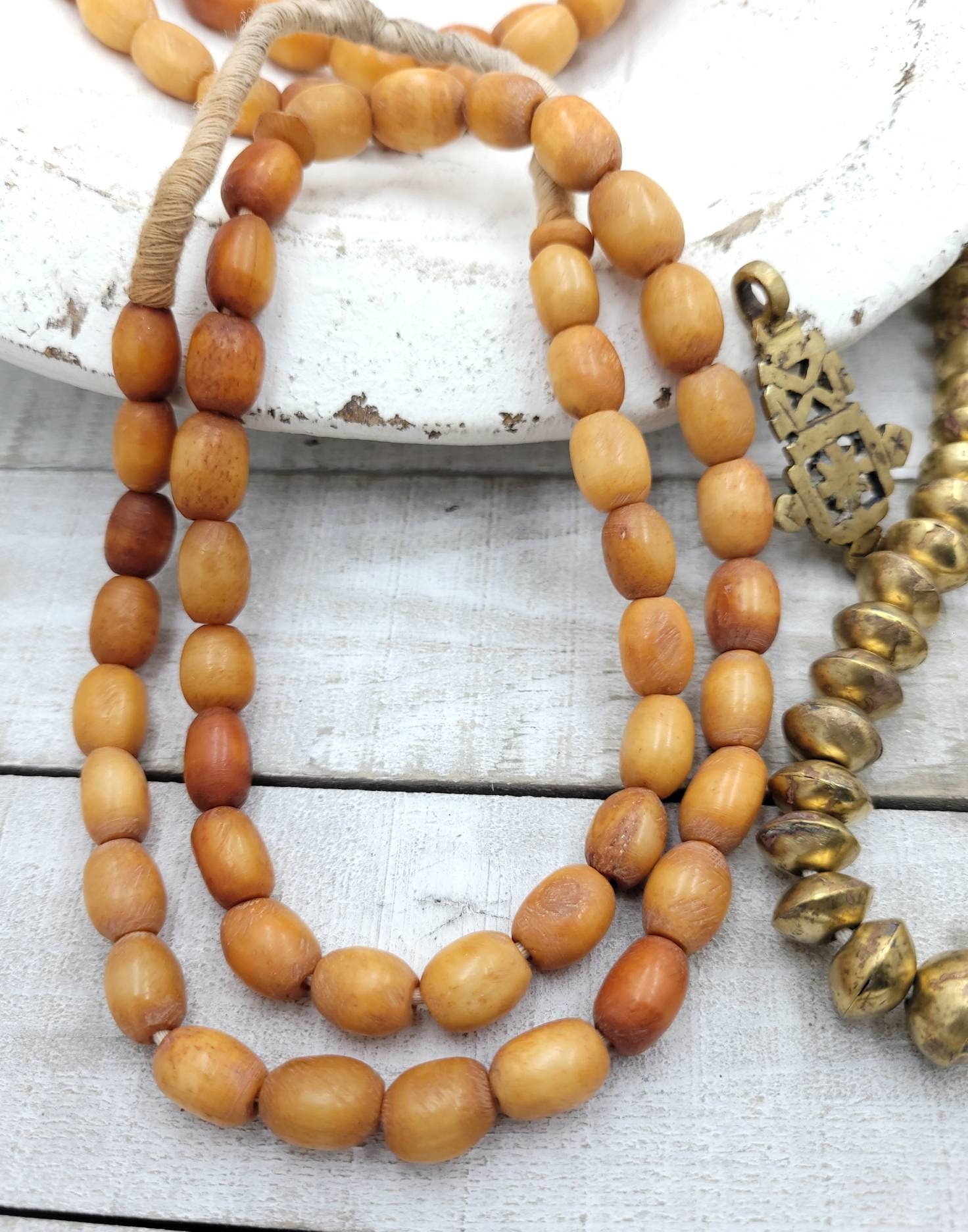 African Camel Bone Beads 13 "Option to Choose 11-13mm x9-10mm Or 13-15mm x 9-10mm/African Trade Beads/ Jewelry Supplies.