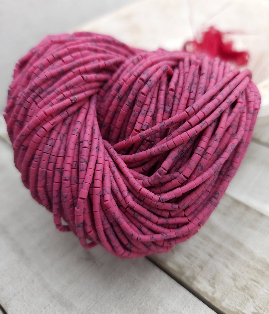 Heishi Beads From Afghanistan /  Strand 12-13" Inches Long  150+ Beads 2mm  / Jewelry Supplies.