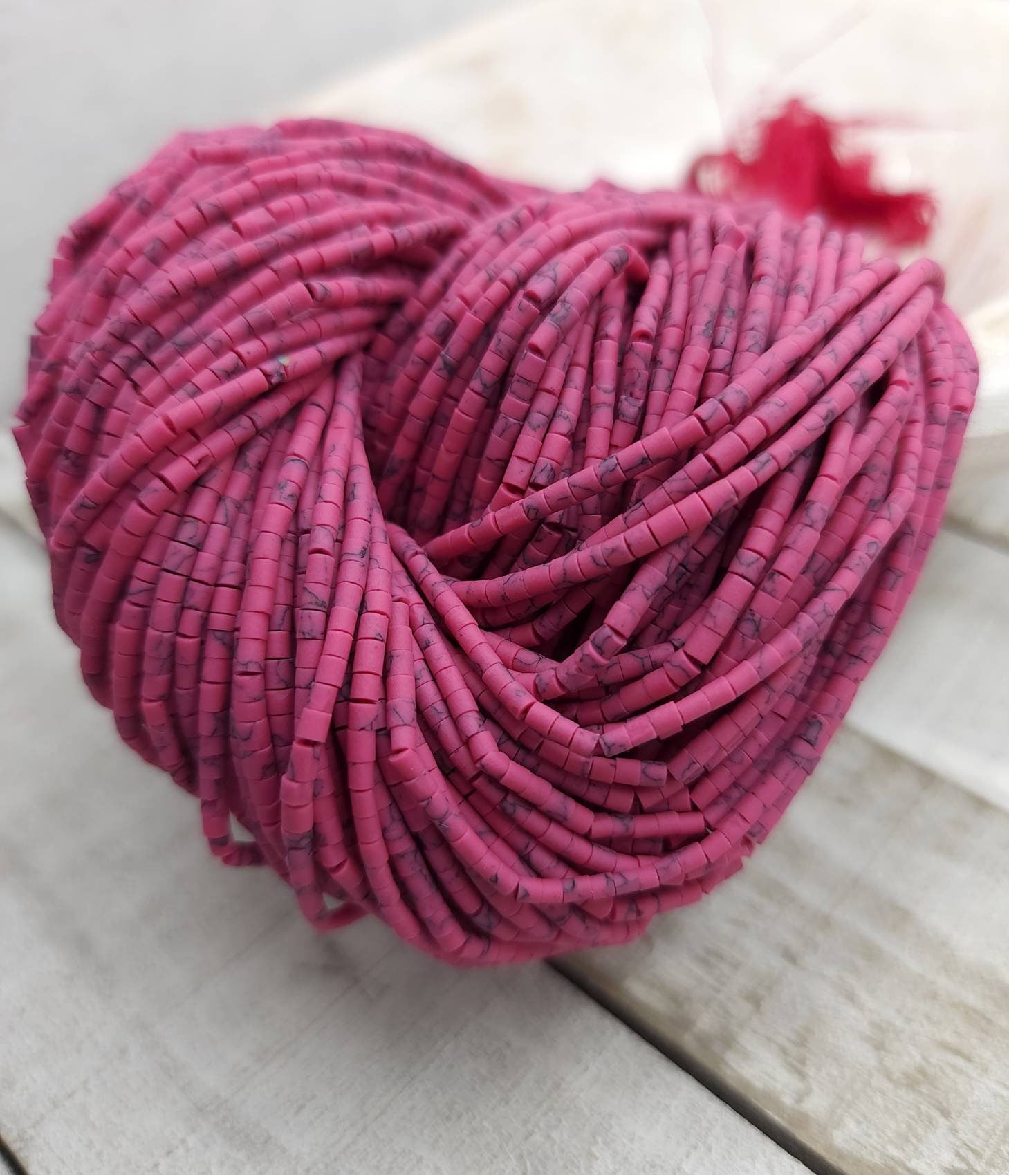 Heishi Beads From Afghanistan /  Strand 12-13" Inches Long  150+ Beads 2mm  / Jewelry Supplies.