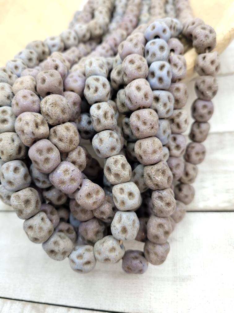 Beautiful Beads Designed By My Inspiration With Rustic Accent 15 Beads 10-11 × 10-11mm / Lampwork Beads / Indonesian / Thailand/JewelrySupp.