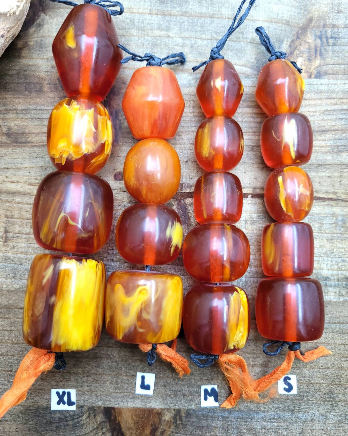 Synthetic Resin Beads /Option To Choose In Size / African / Tribal / Ethnic / Jewelry Supplies.