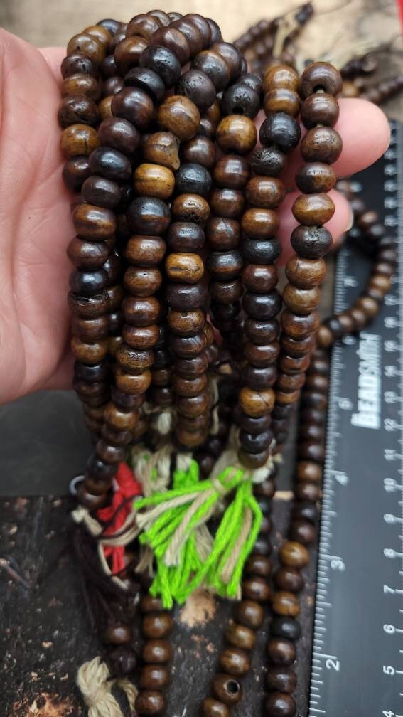 Cuentas de hueso hechas a mano Carbed/Cuentas tribales/Cuentas hippie/Boho/Nativo americano/Suministros de joyería.