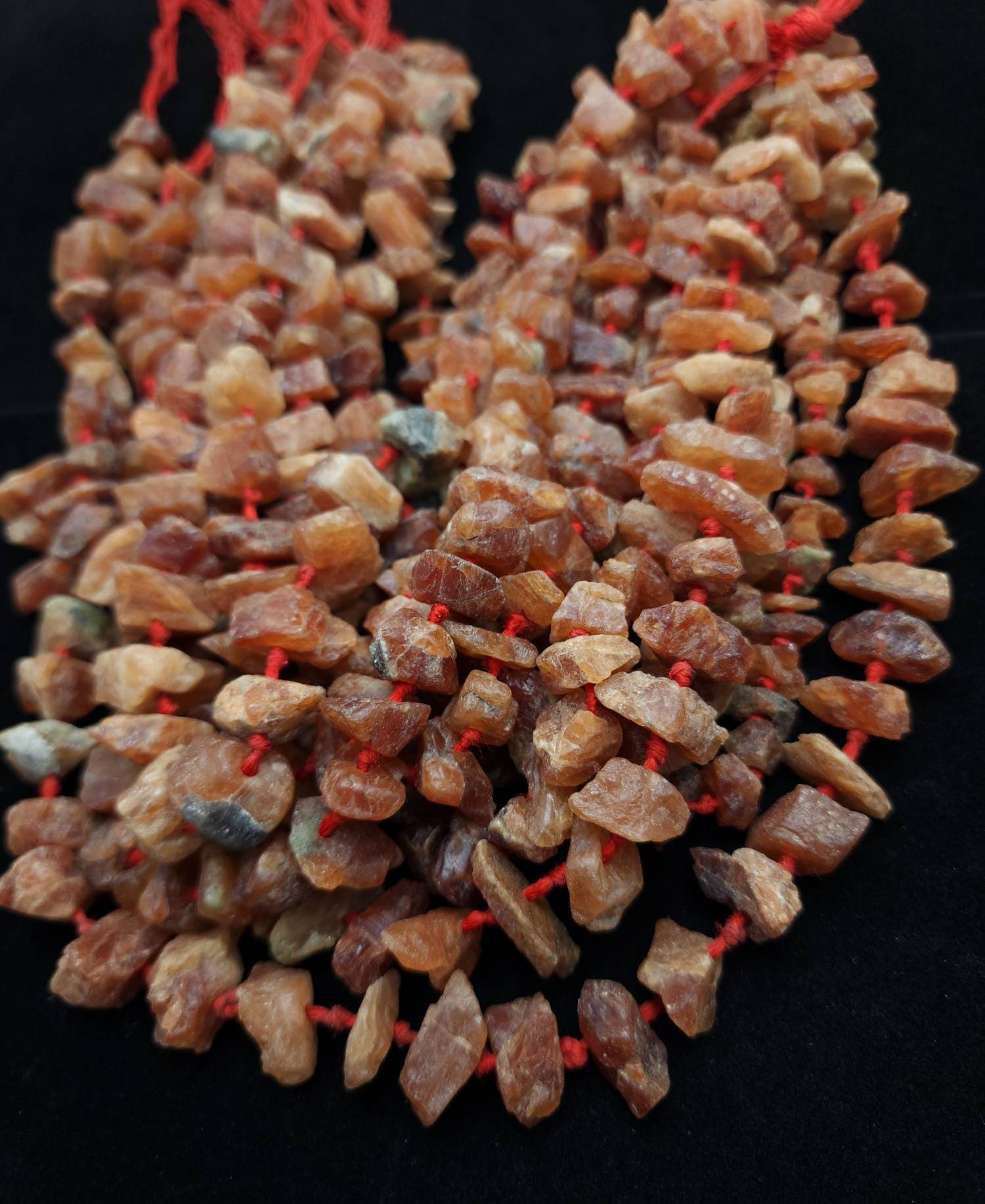 Old Raw  Honey Calcite Beads From Afghanistan Full Strand  14-15" Inches 10-20mm / Exclusive Beads Only Few Available / Jewelry Supplies.