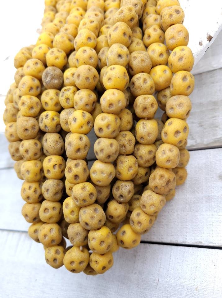 What A Beautiful Beads Designed By My Inspiration With Rustic Accent 15 Beads 10-11 × 10-11mm / Lampwork Beads / Indonesian / Thailand.