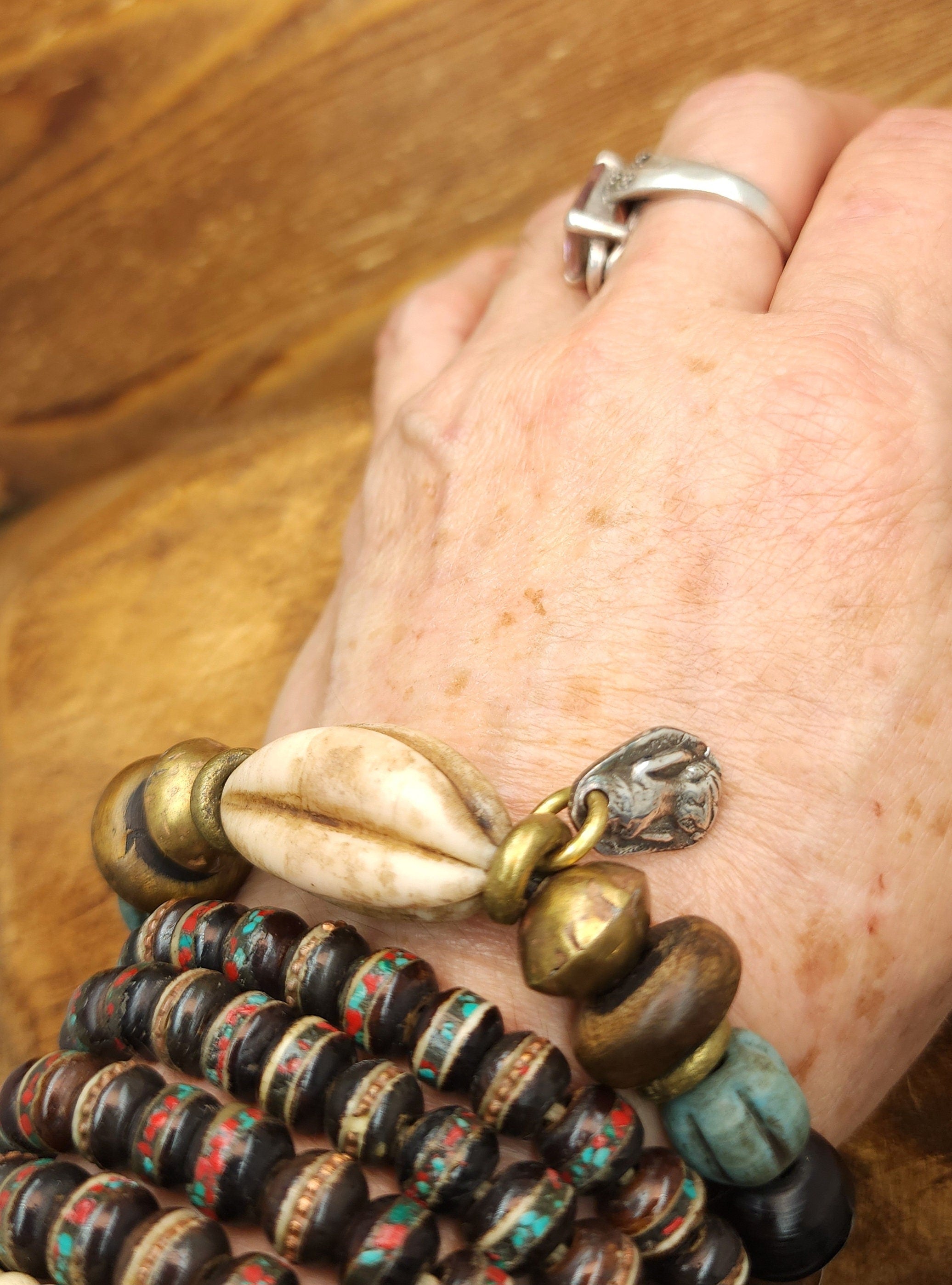Pulsera Elegante Sofisticada - Rústica - Regalo Para Él O Ella - Joyería Hecha a Mano - Vintage - Pulsera de Cuero - Plata 99.9.