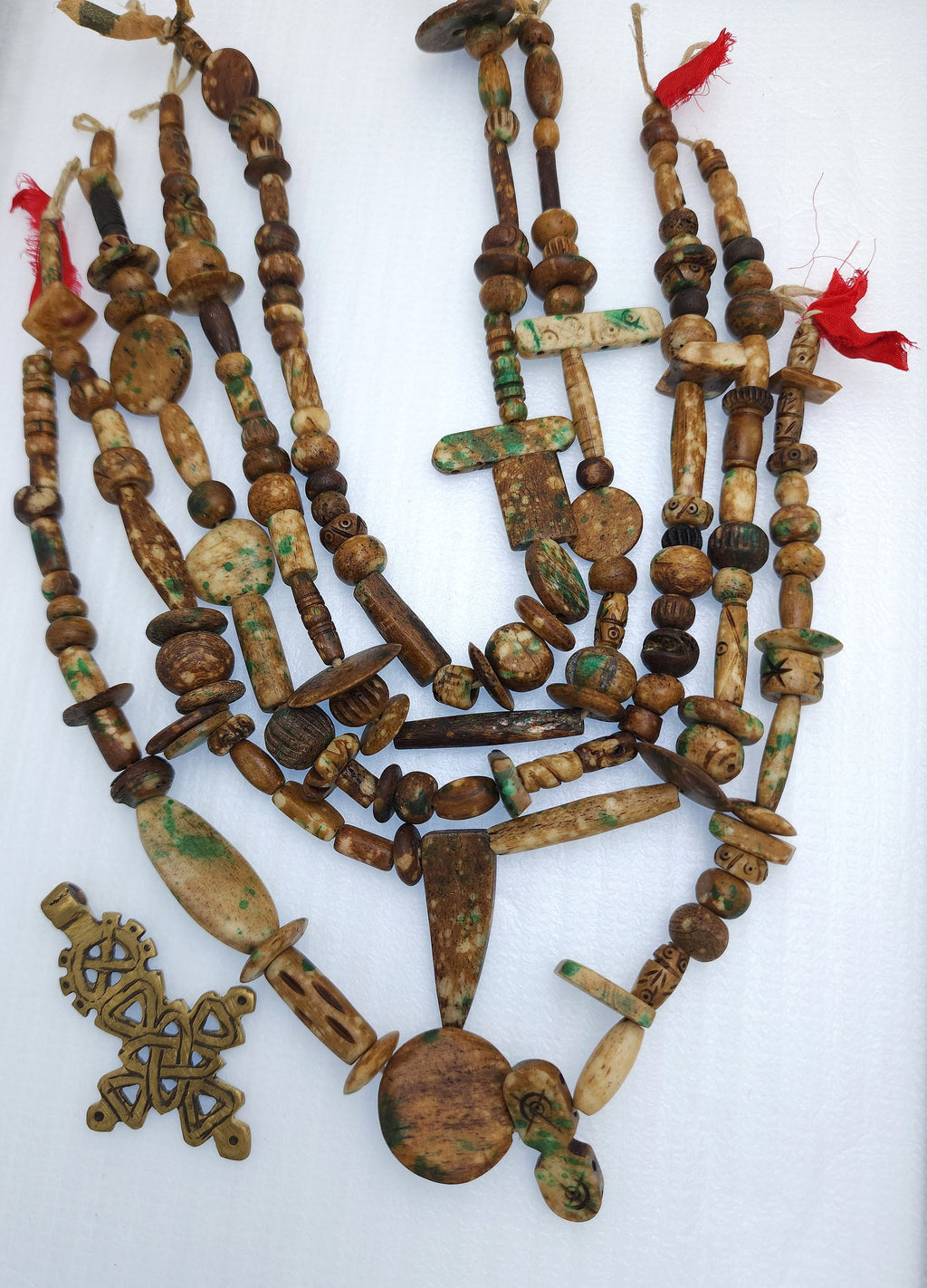 Rustic Splattered Bone Beads / Strand 14" Variety Of Bone Beads / Tribal / Ethnic / Boho / Fun Beads / Jewelry Making Supplies.