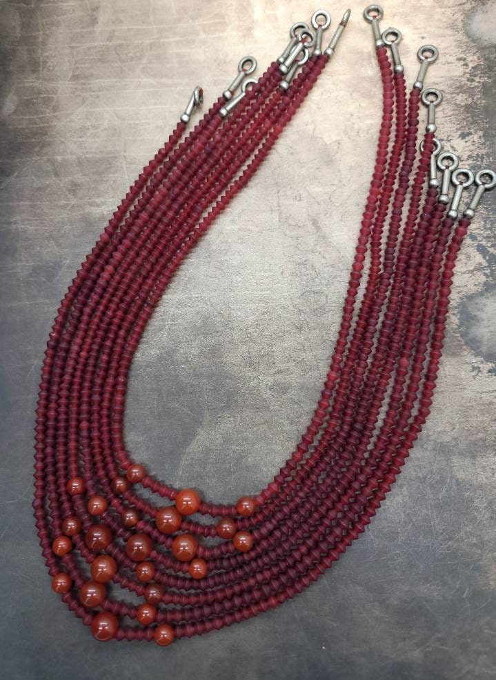 Beautiful Round Saucer Shaped Carnelian Beads/Natural Authentic Fully Genuine Carnelian Necklace /Jewelry From Afghanistan/Jewelry Supplies