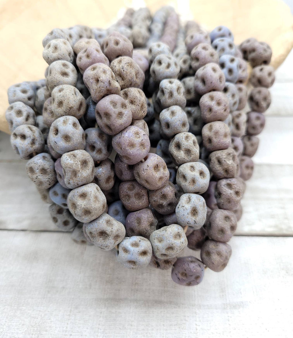 Beautiful Beads Designed By My Inspiration With Rustic Accent 15 Beads 10-11 × 10-11mm / Lampwork Beads / Indonesian / Thailand/JewelrySupp.