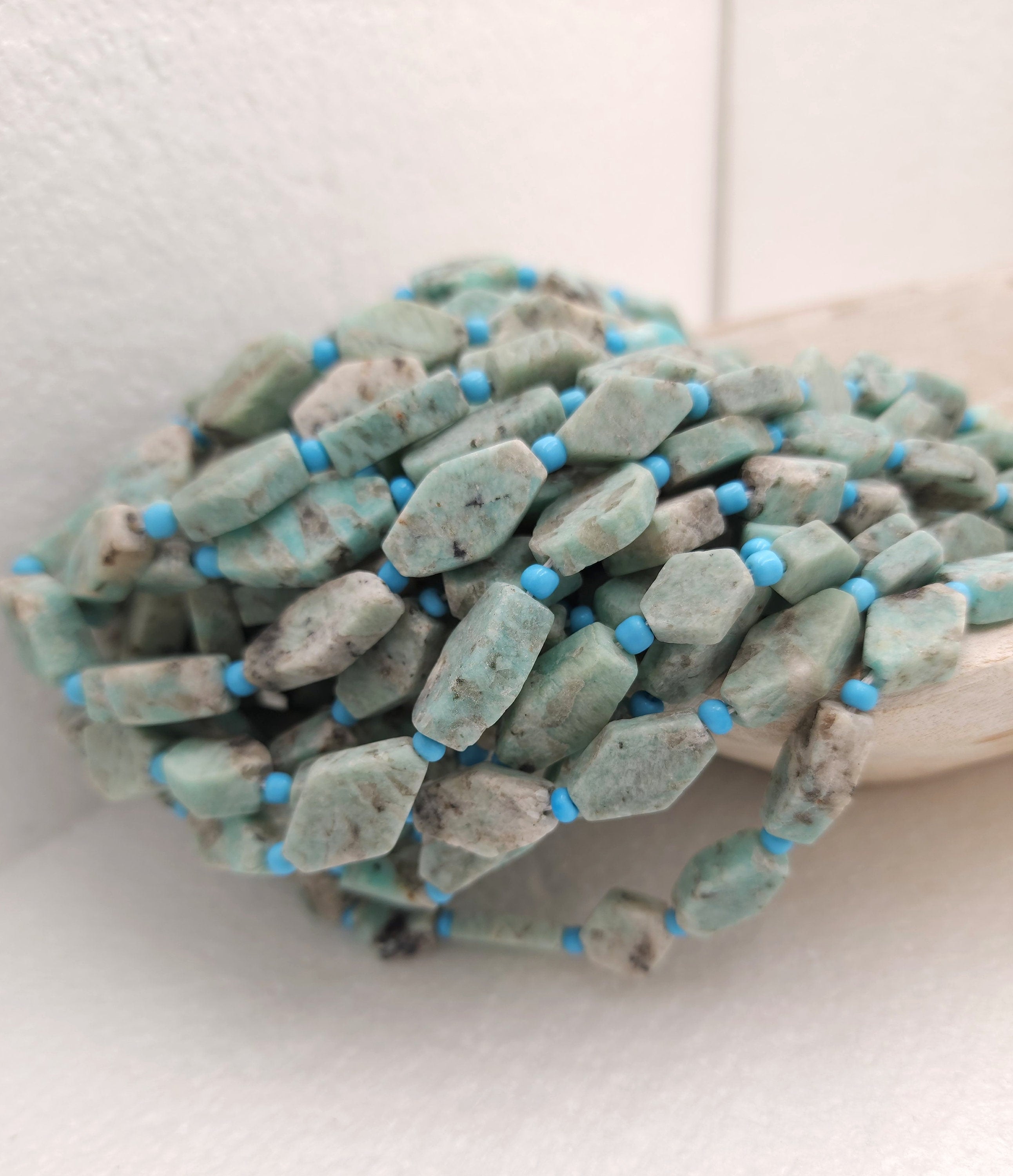 Vintage Amazonite Afghani Beads, Beads Excavated From Afghanistan, Genuine Amazonite Rough Cut, Jewelry Making Beads, Strand 17-18" 14-23mm