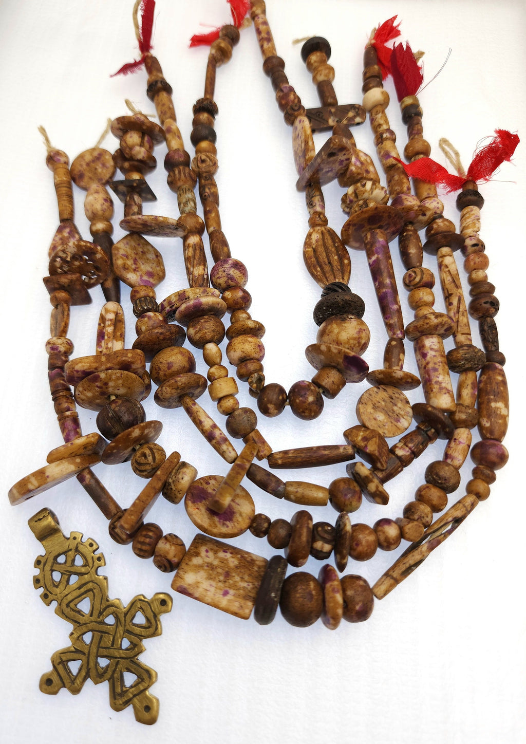 Rustic Splattered Bone Beads / Strand 14" Variety Of Bone Beads / Tribal / Ethnic / Boho / Fun Beads / Jewelry Making Supplies.