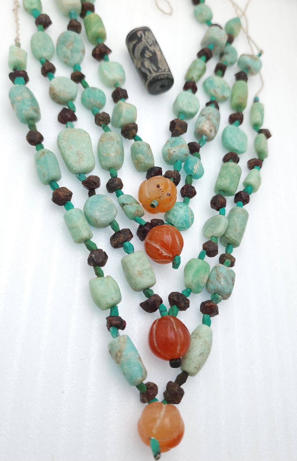 New arrival! Old Amazonite Strand 13-14", Genuine Ancient Amazonite From Afghanistan, Healing Stones, Jewelry Making Supplies.