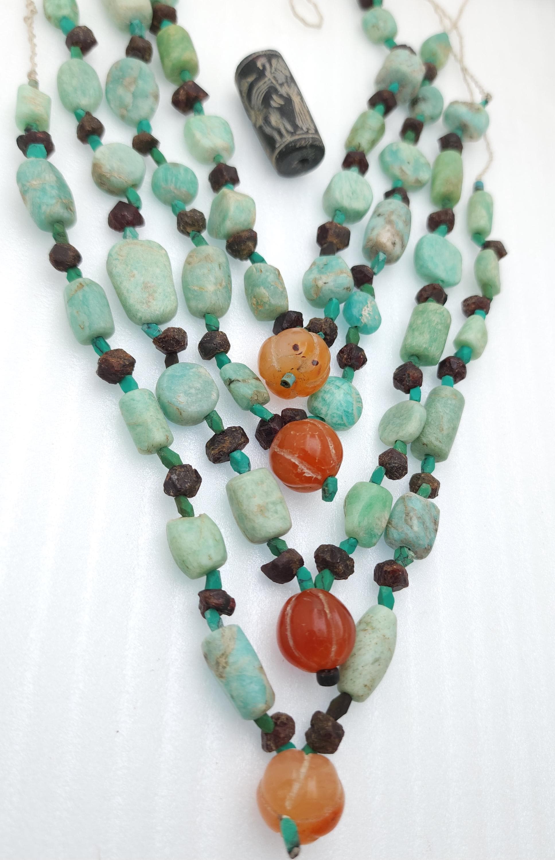 New arrival! Old Amazonite Strand 13-14", Genuine Ancient Amazonite From Afghanistan, Healing Stones, Jewelry Making Supplies.