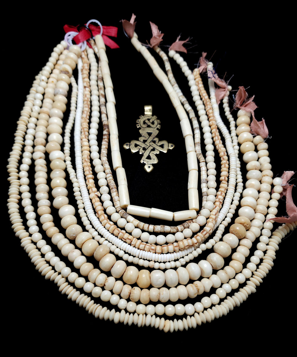 Lot of 10 Full Strands 14-16" Long / Buffalo Bone Beads / Assorted Natural Bone Beads 4-11mmx 3-16mm / Wholesale / Jewelry Making / Crafts /