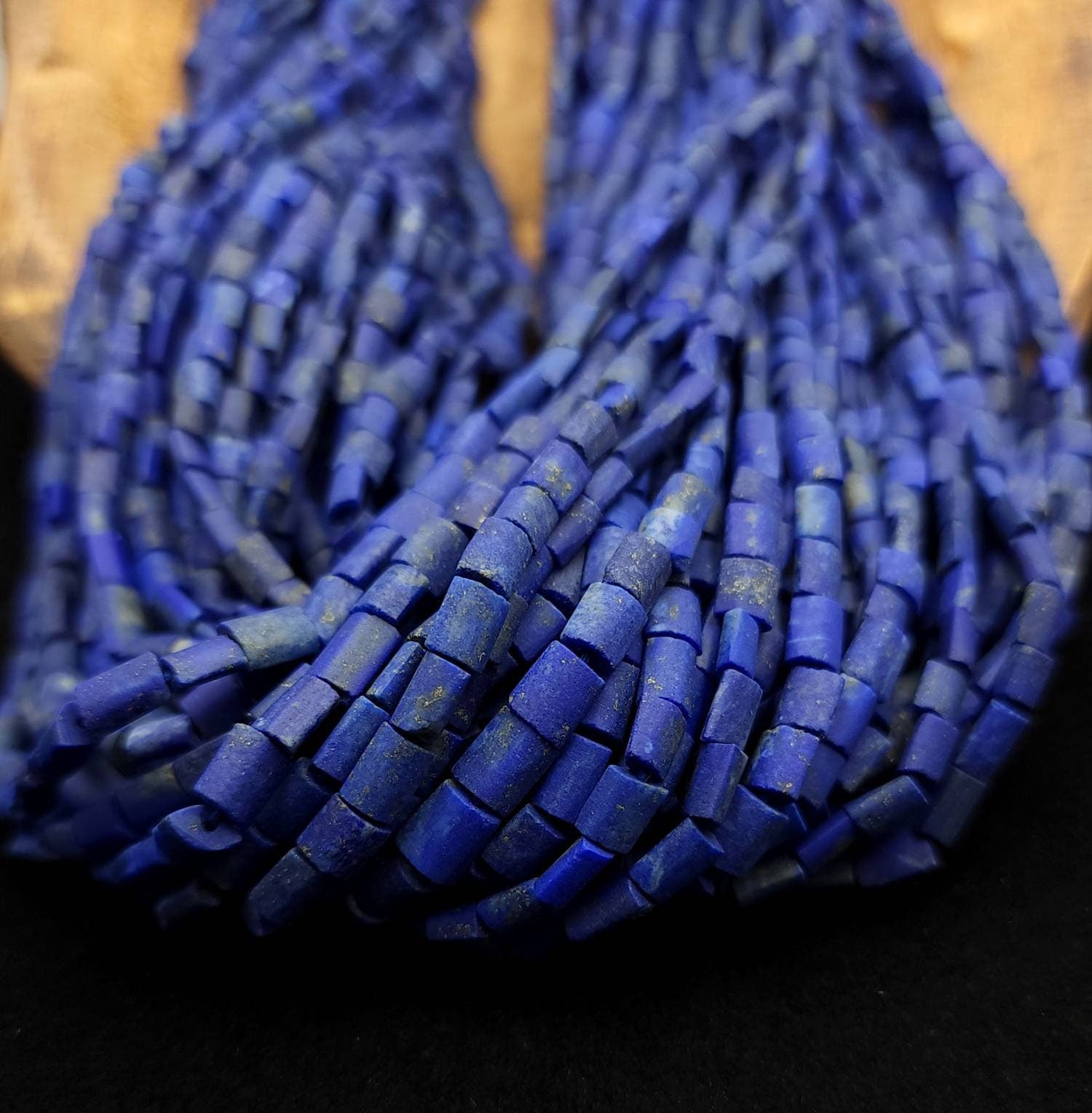 Beautifull Genuine Lapislázuli From Afghanistan Full Strand 15" 5mmx5-6mm 67-72 Beads /Jewelry Supplies.