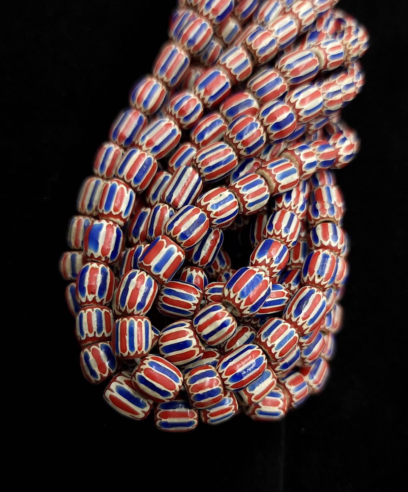Chevron Multilayer Beads From Java Indonesia / 6-9mm Choose Strand Length 20" inches 62-68 Beads OR Half Strand / Jewelry Supplies / Craft