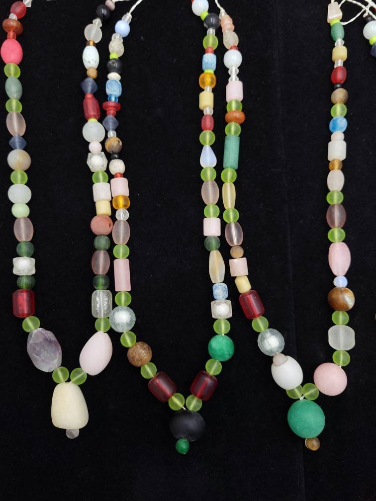 Old Glass Beads Afghanistan Wide Variety Of Beads You Will Fall In Love / Strand 15-16 "/ Jewelry Making Supplies.