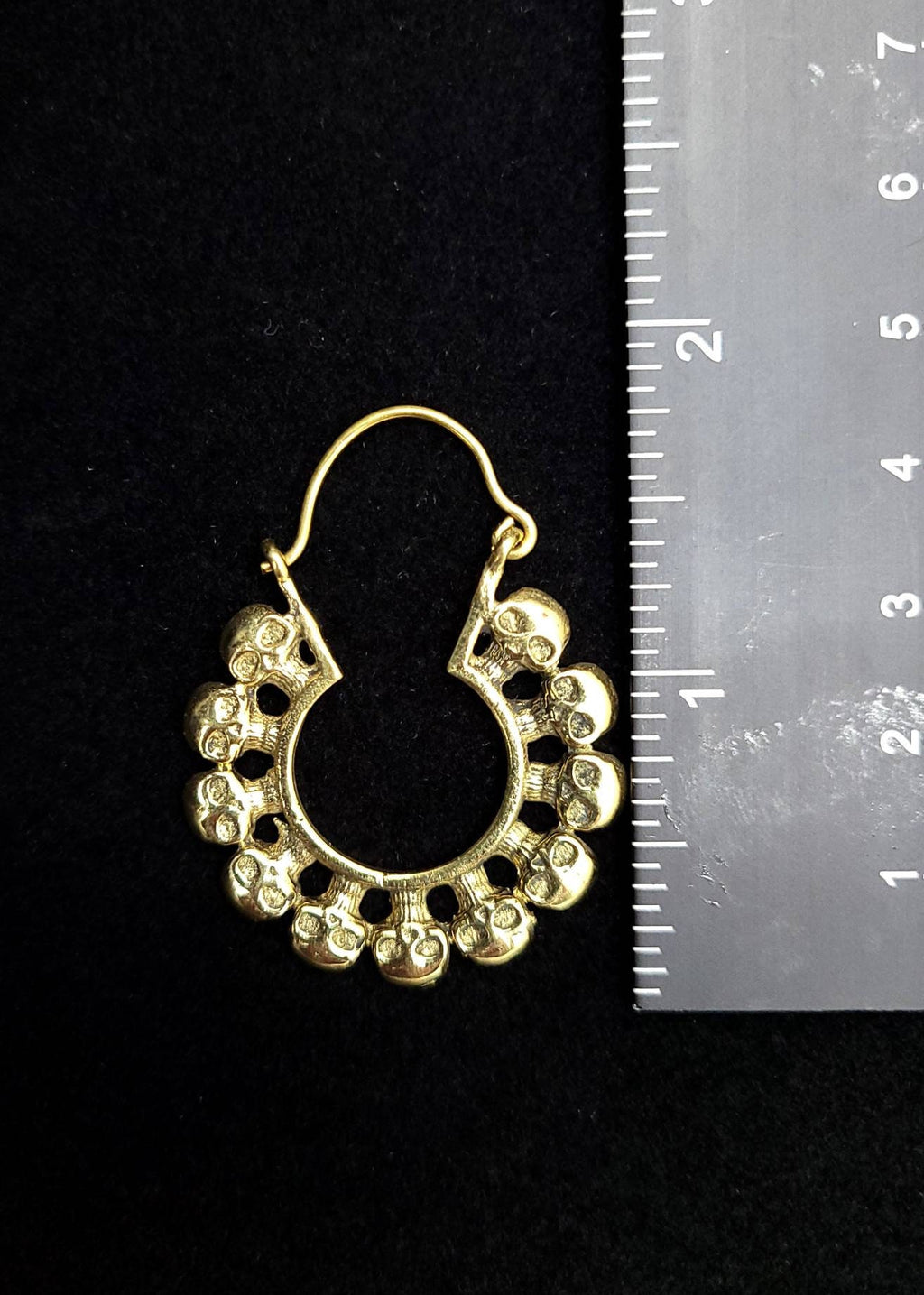 Beautiful Solid Brass Gold Earrings / Unusual Earrings / Entirely Handmade Jewelry.