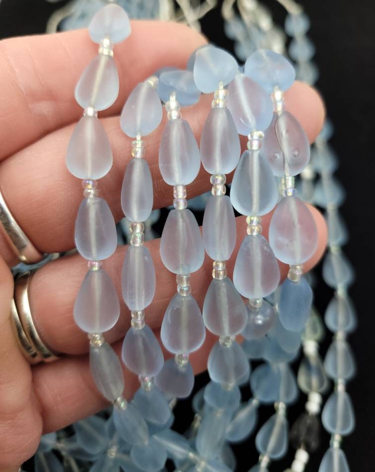 Glass Beads From AfghanistanStrand 17-18" 10 x 8mm / Jewelry Supplies / Egyptian Style Beads /Choose Color Option / Opaque Glass Beads