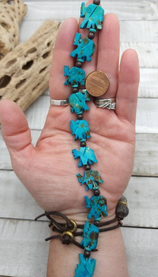 Elephant Bone Beads / Hand Carved Bone Elephant / Strand 8"  13-17mmx13 -17mm/ Beads With Spiritual Meaning / amulet / Jewelry Supplies