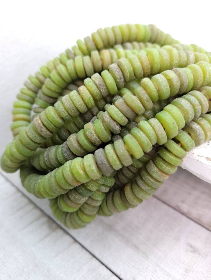 Beautiful Beads With Rustic Accent 10mm Strand 10" Long/ Indonesian / Java / Thailand / Jewelry Supplies.