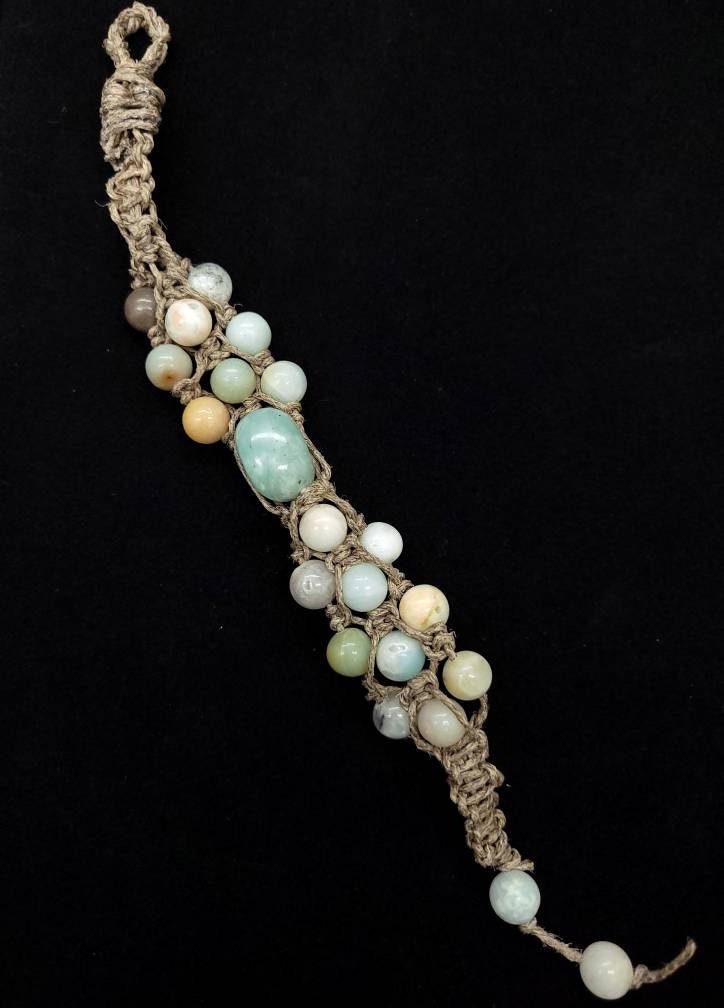 Reflections | Hemp | Amazonite | Hand Twined