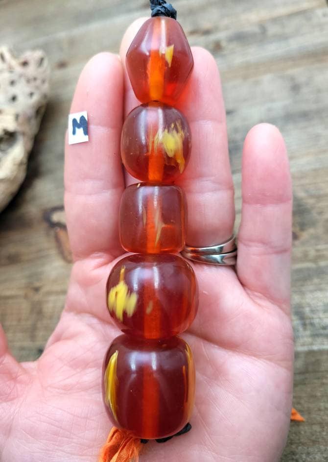 Synthetic Resin Beads /Option To Choose In Size / African / Tribal / Ethnic / Jewelry Supplies.