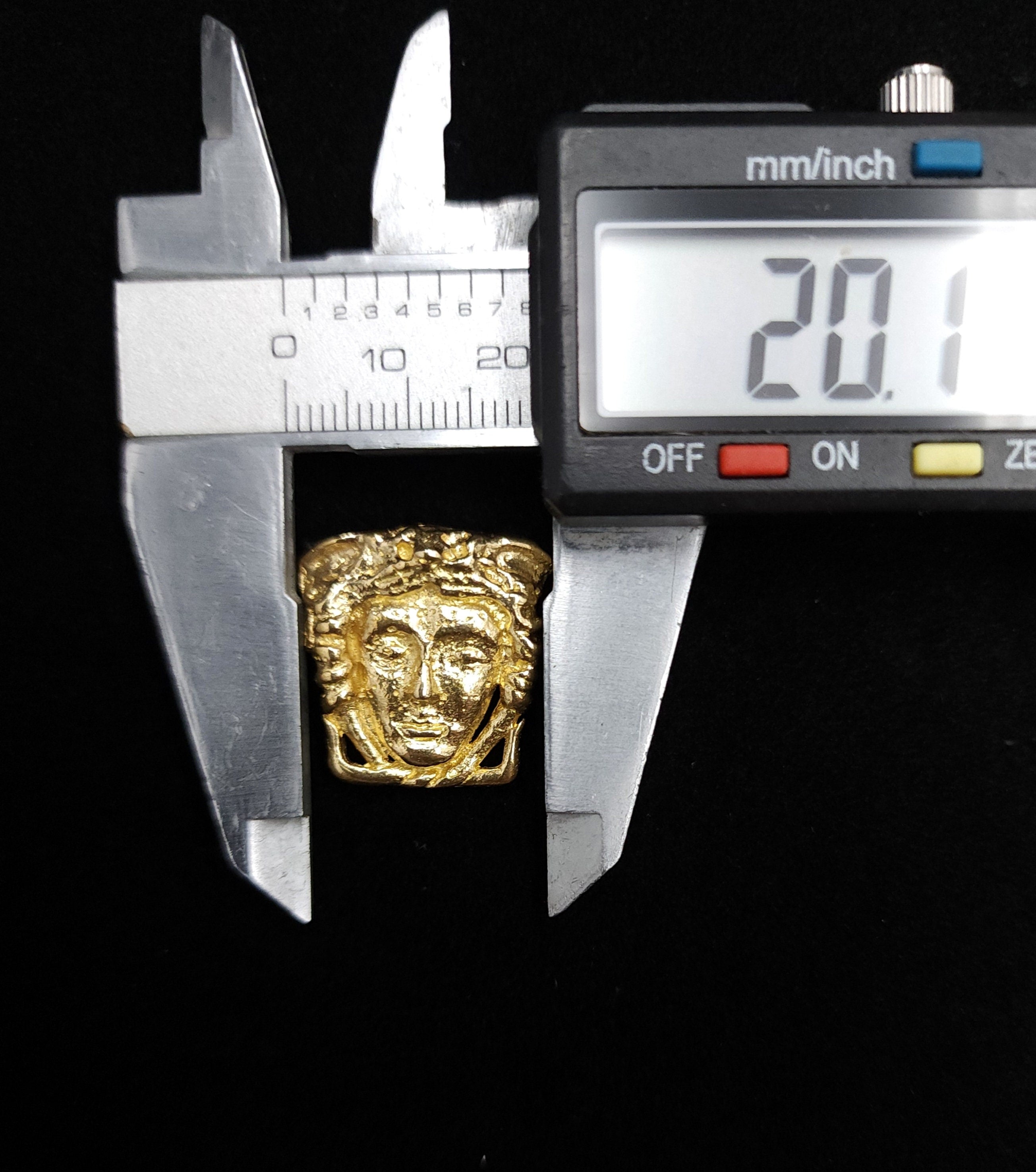 Raw Brass Medusa OR Fine Silver Medusa .99 Pendant, Mythological Face, Jewelry Supplies