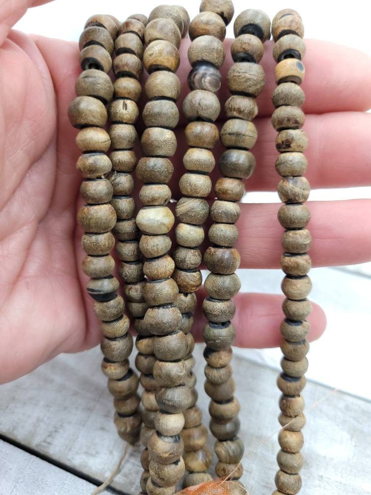Buffalo Horn Bone Beads  / Round Spacer Genuine  Water Buffalo  Horn  Beads / Carved Beads / Native American / African / Jewelry  Supplies