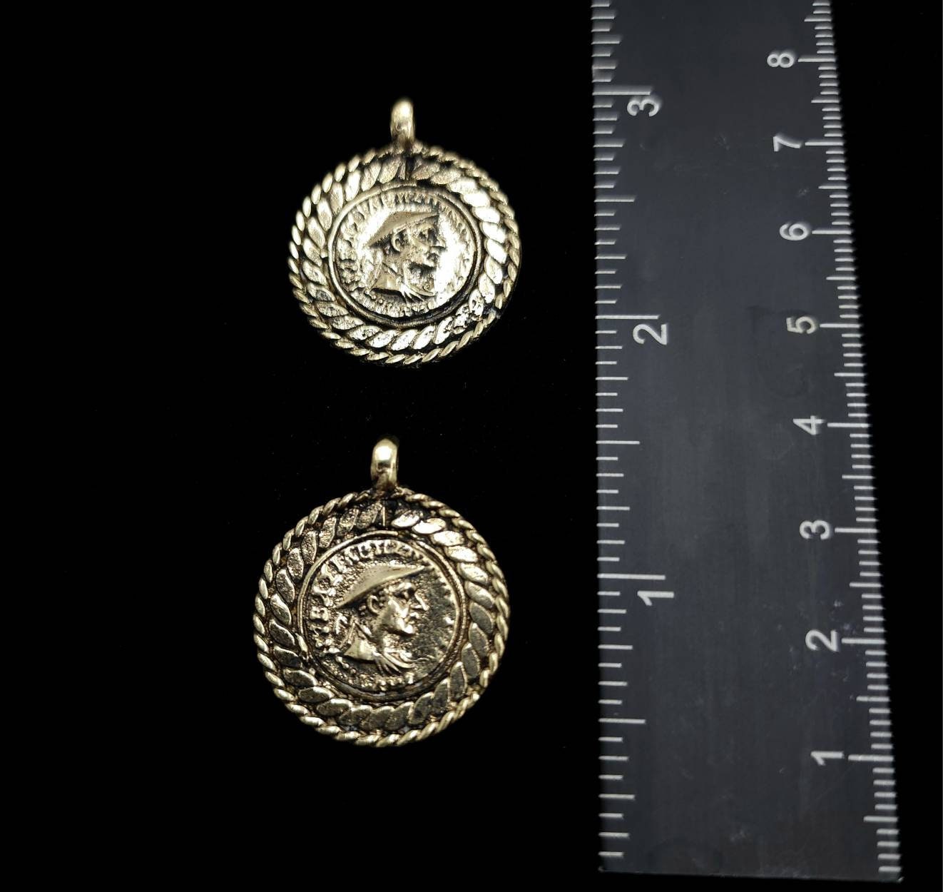 Afghani Artisan Hands Brass Pendants 29mm Long x 23mm Wide / Vintage / Tribal / Ethnic  / Jewelry Making Supplies.